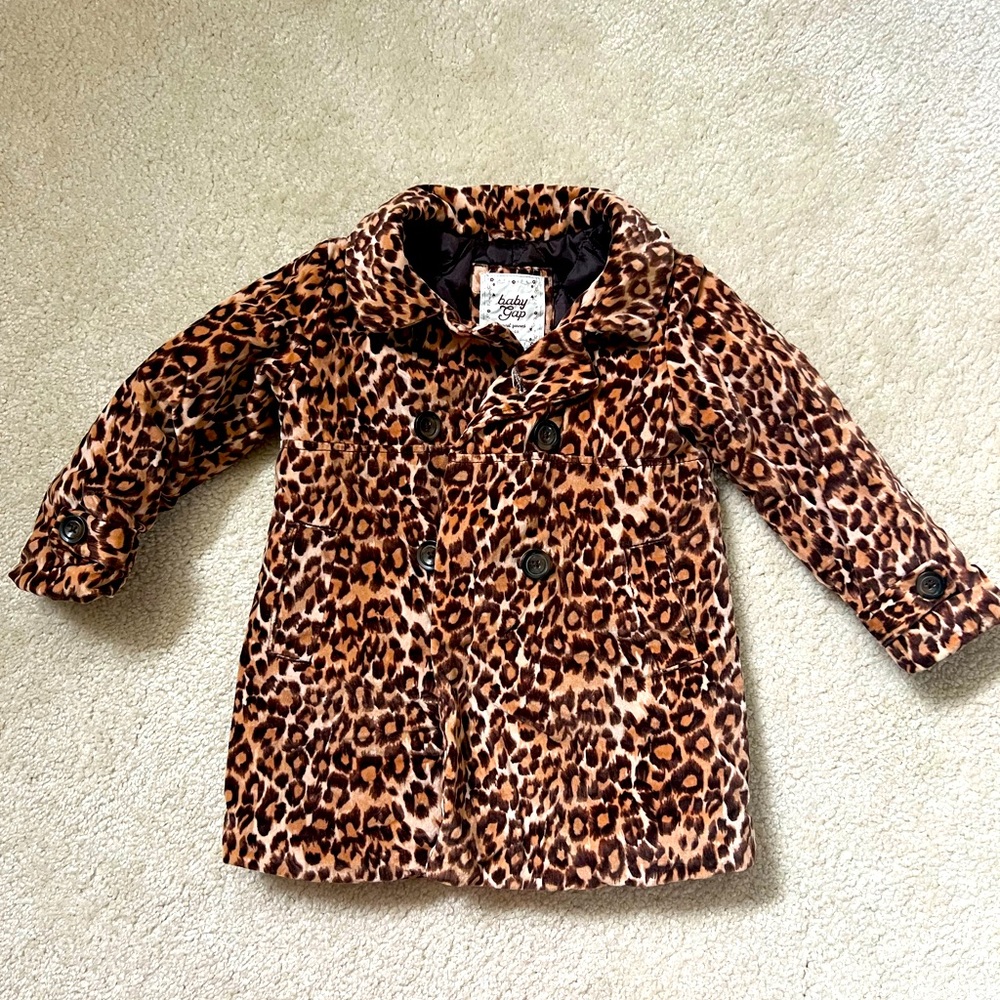 Baby Gap cheetah pea coat.